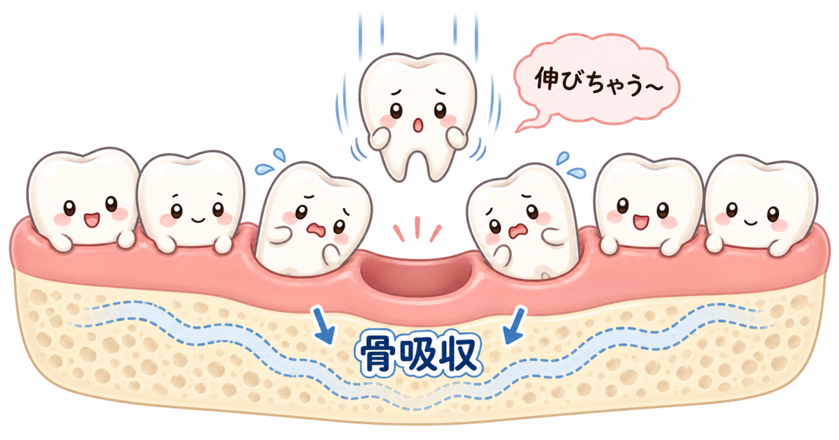 奥歯を抜いたまま放置するリスクとは?半年以上の放置が招くお口への3つの悪影響