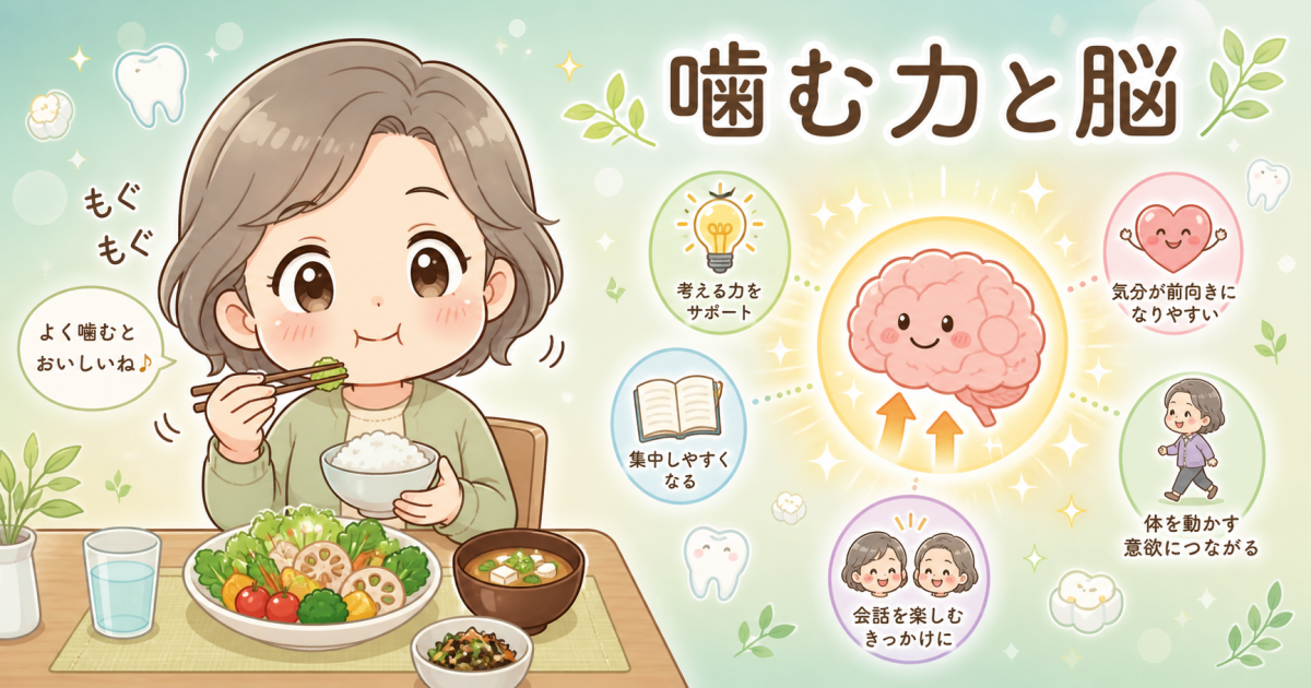 噛む力と認知症予防の関係とは？奥歯の違和感から始める脳の刺激法