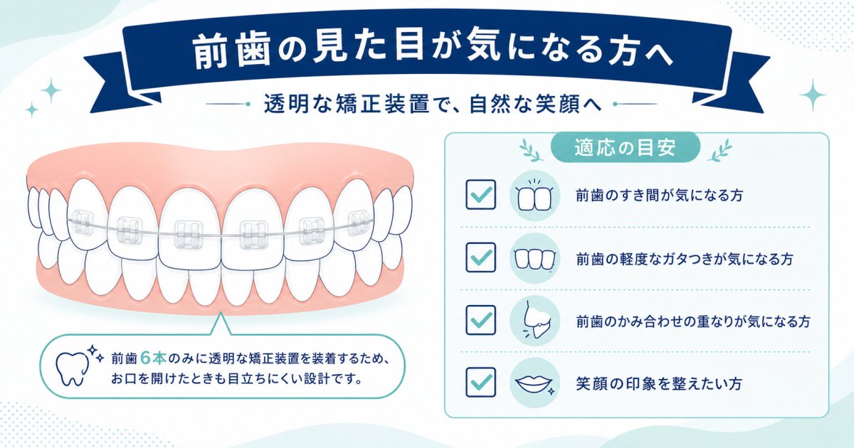 前歯の部分矯正が適応となる歯並びの基準と症例の目安