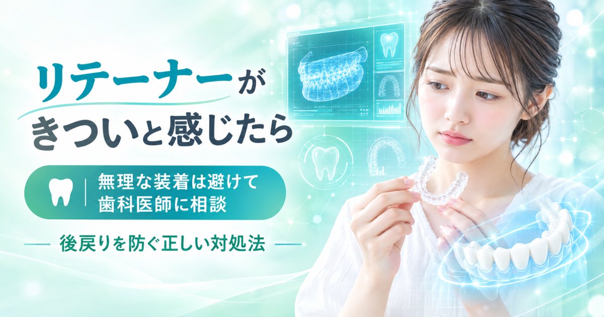 矯正後のリテーナーがきつい原因は？後戻りを防ぐ正しい装着と対処法